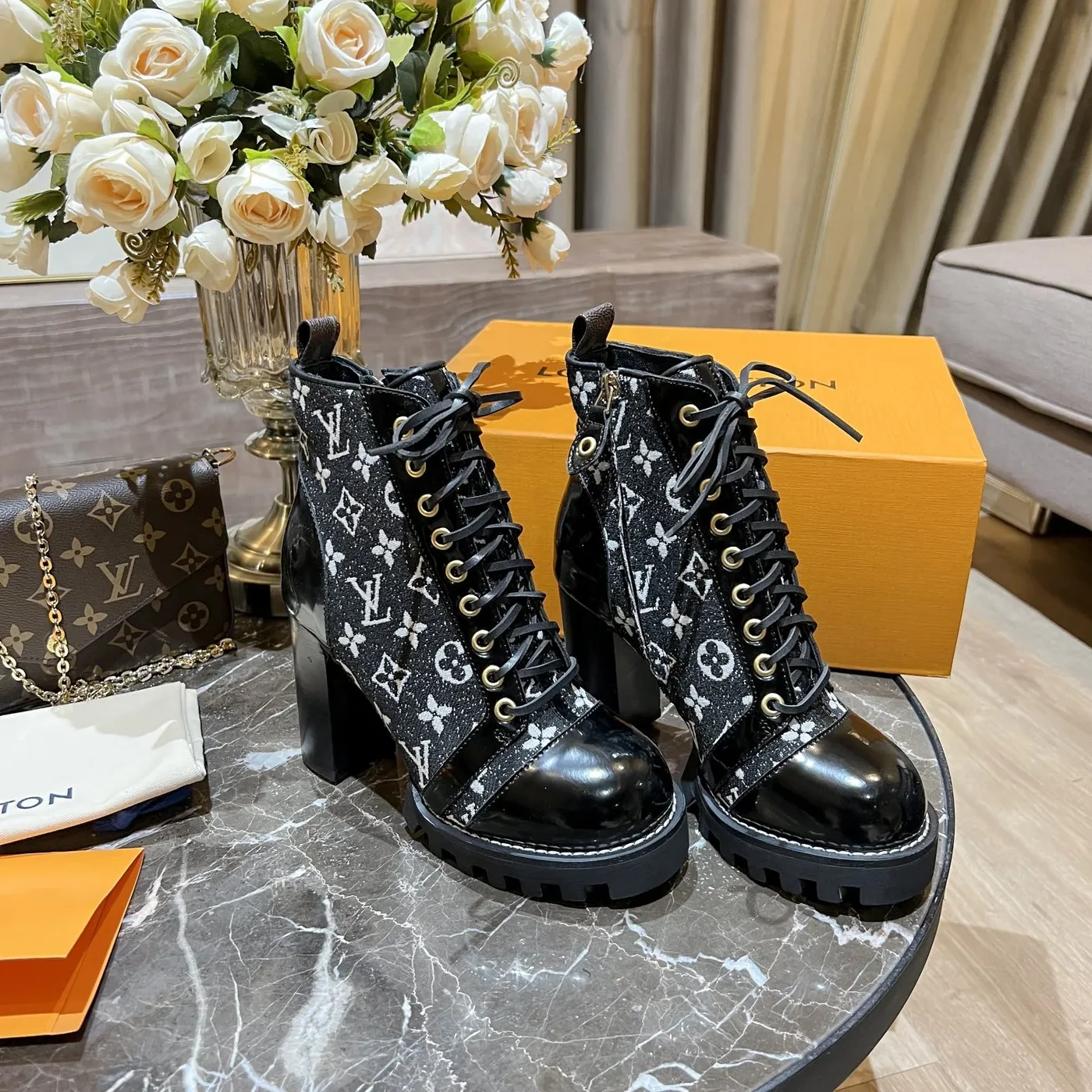 Louis Vuitton Star Trail Ankle Boots Black for Women Louis Vuitton Star Trail Ankle Boots Black for Women