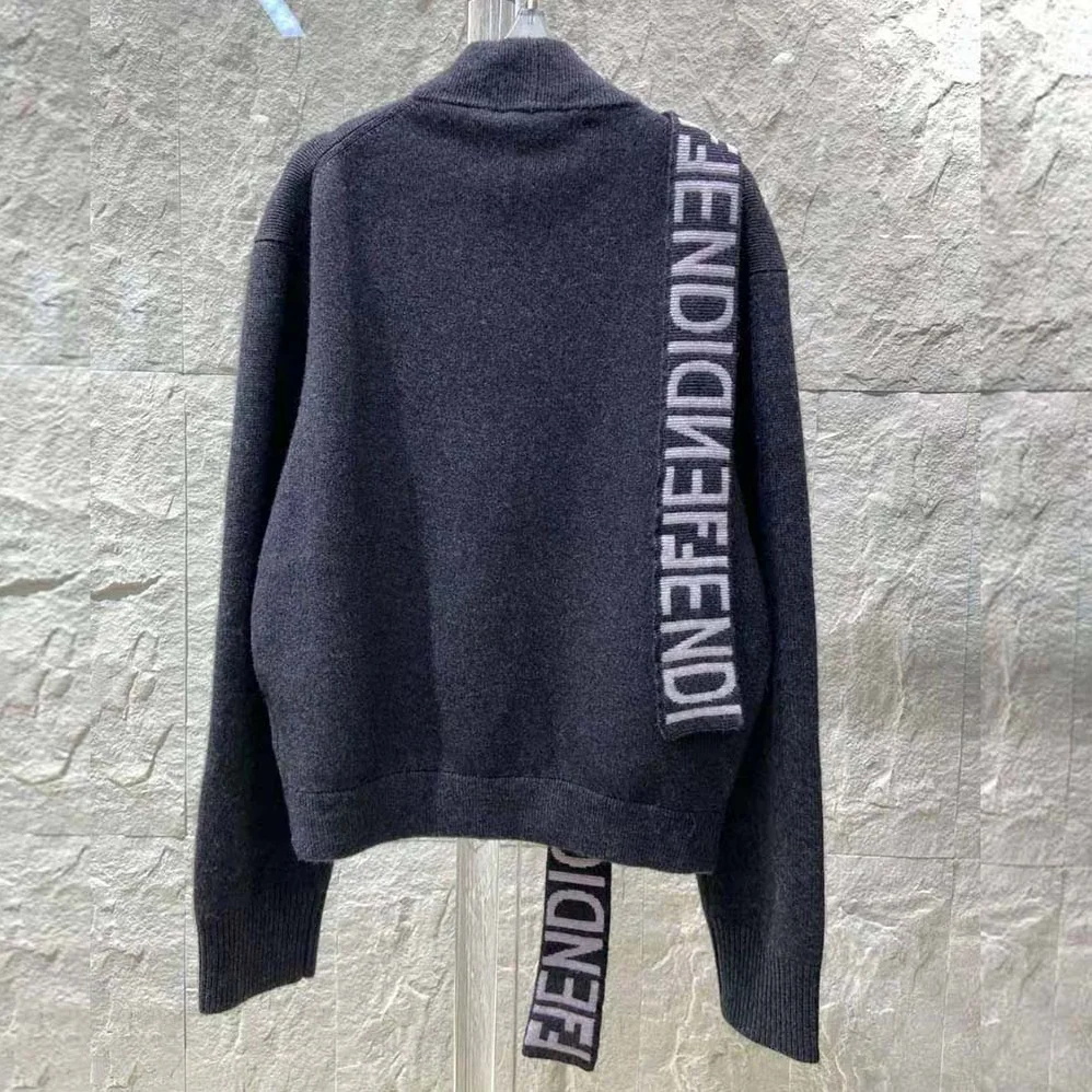 Fendi Sweater Gray Cashmere and Wool Pullover for Women