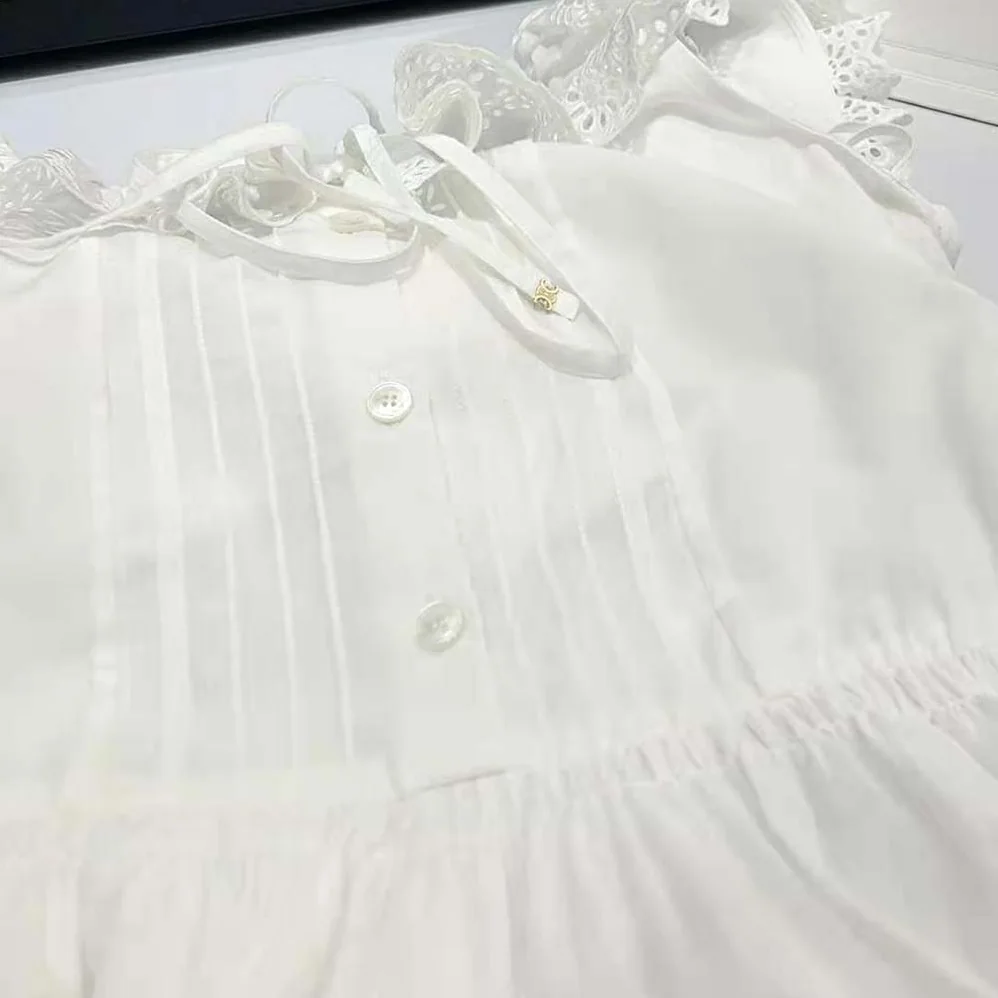 Celine Prairie Dress in Cotton Percale for Women Celine Prairie Dress in Cotton Percale for Women