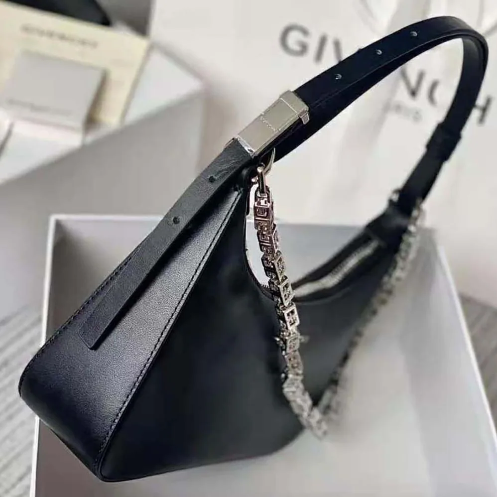 Givenchy Small Moon Cut Out Bag in Leather for Women in Black Givenchy Small Moon Cut Out Bag in Leather for Women in Black
