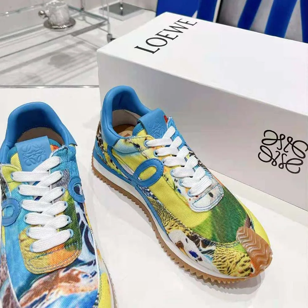 Loewe Flow Runner in Printed Canvas for Men Loewe Flow Runner in Printed Canvas for Men