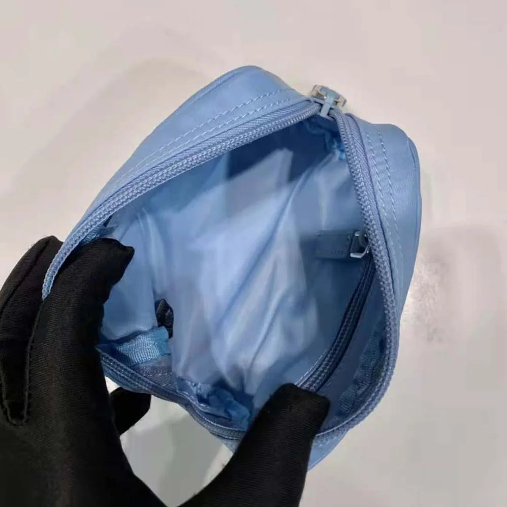 Prada Small Re-Nylon Wallet for Women in Blue