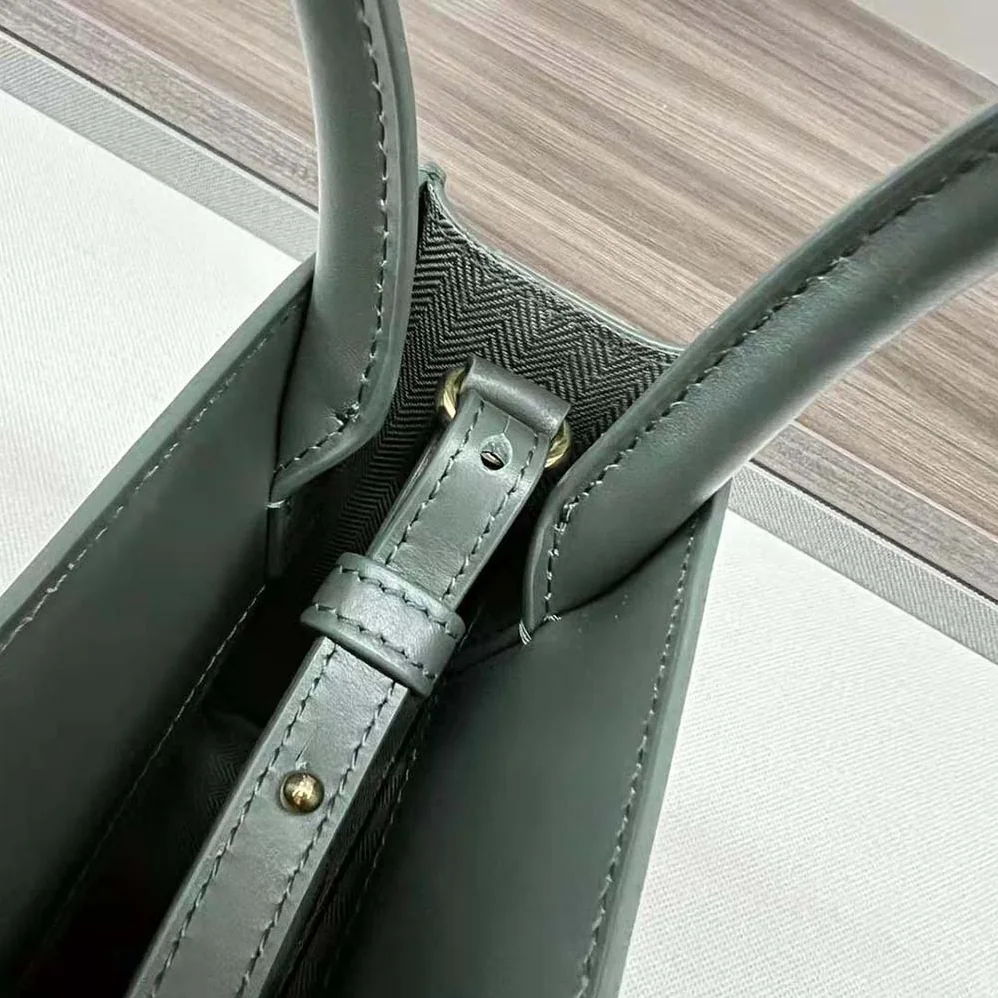 Loewe Standard A5 Tote in Sleek Calfskin for Women in Green Loewe Standard A5 Tote in Sleek Calfskin for Women in Green