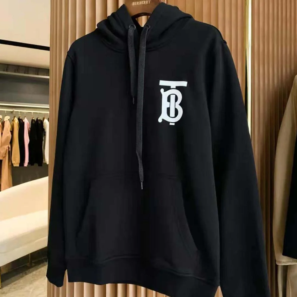 Burberry Monogram Motif Cotton Hoodie for Women in Black