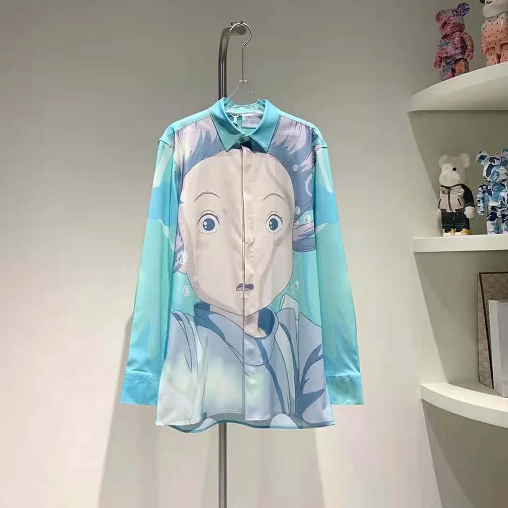 Loewe Chihiro Shirt in Cotton for Women in Lime Loewe Chihiro Shirt in Cotton for Women in Lime