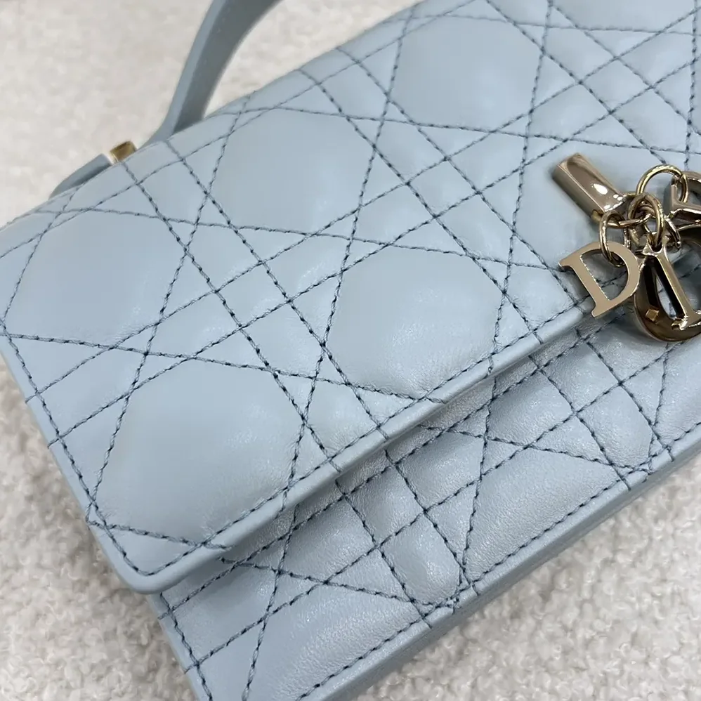 Dior My Dior Mini Bag Cloud Blue Cannage Lambskin for Women Dior My Dior Mini Bag Cloud Blue Cannage Lambskin for Women