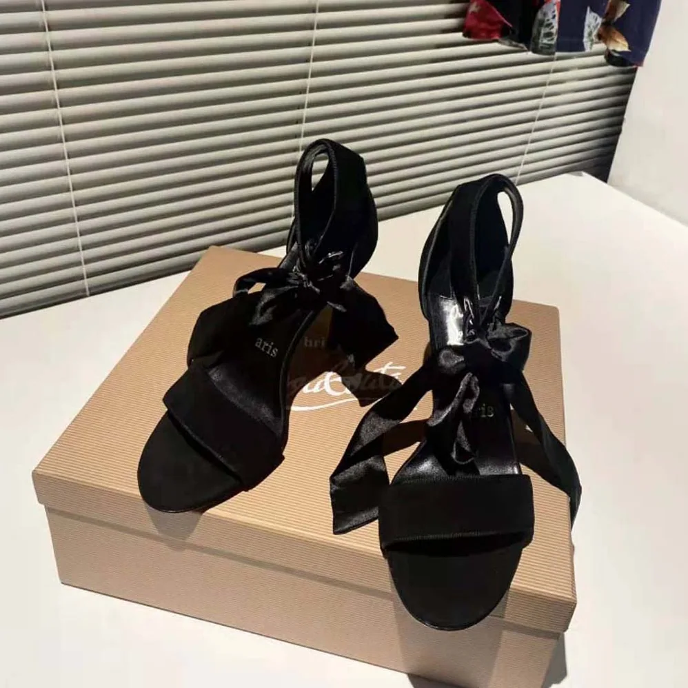Christian Louboutin Torrida 100 mm Heel Height for Women in Black Christian Louboutin Torrida 100 mm Heel Height for Women in Black