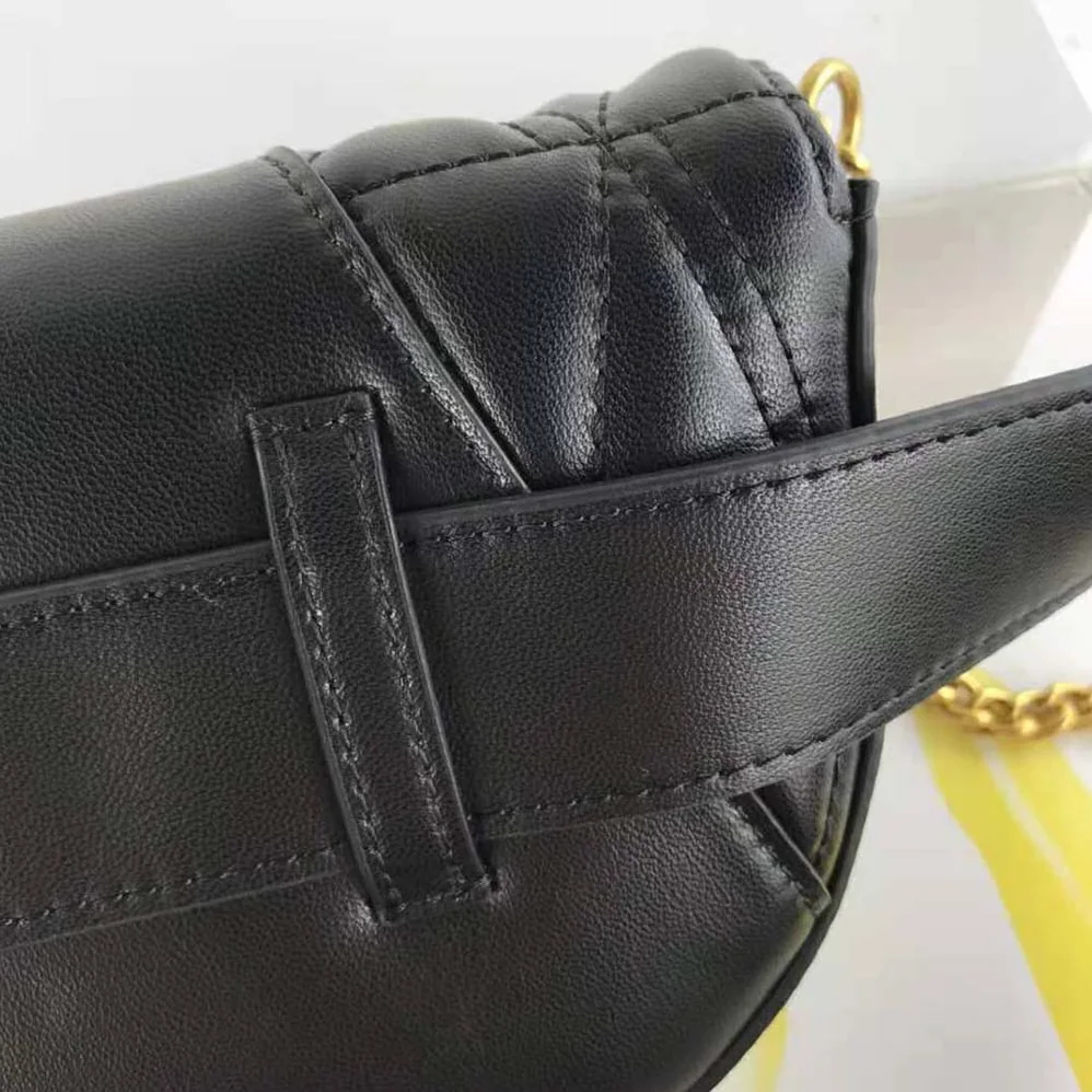 Versace Virtus Quilted Belt Bag in Calfskin Leather for Women in Black Versace Virtus Quilted Belt Bag in Calfskin Leather for Women in Black