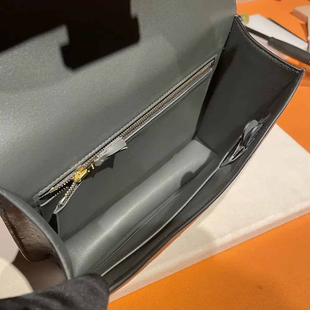 Hermes Constance 24 Bag Nata Ostrich Leather for Women in Silver/Gold