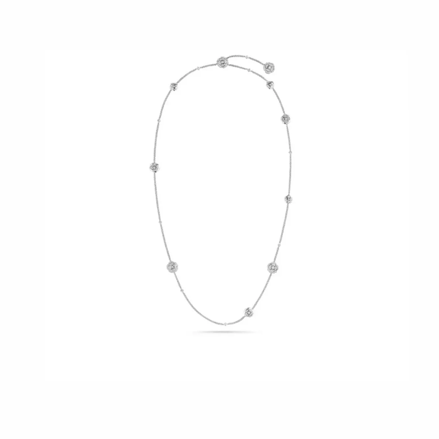 Chanel Les Infinis De Camélia Necklace White Gold