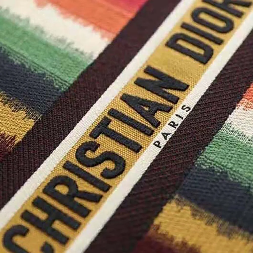 Dior Dior Book Tote Multicolor D for Women in Stripes Embroidery
