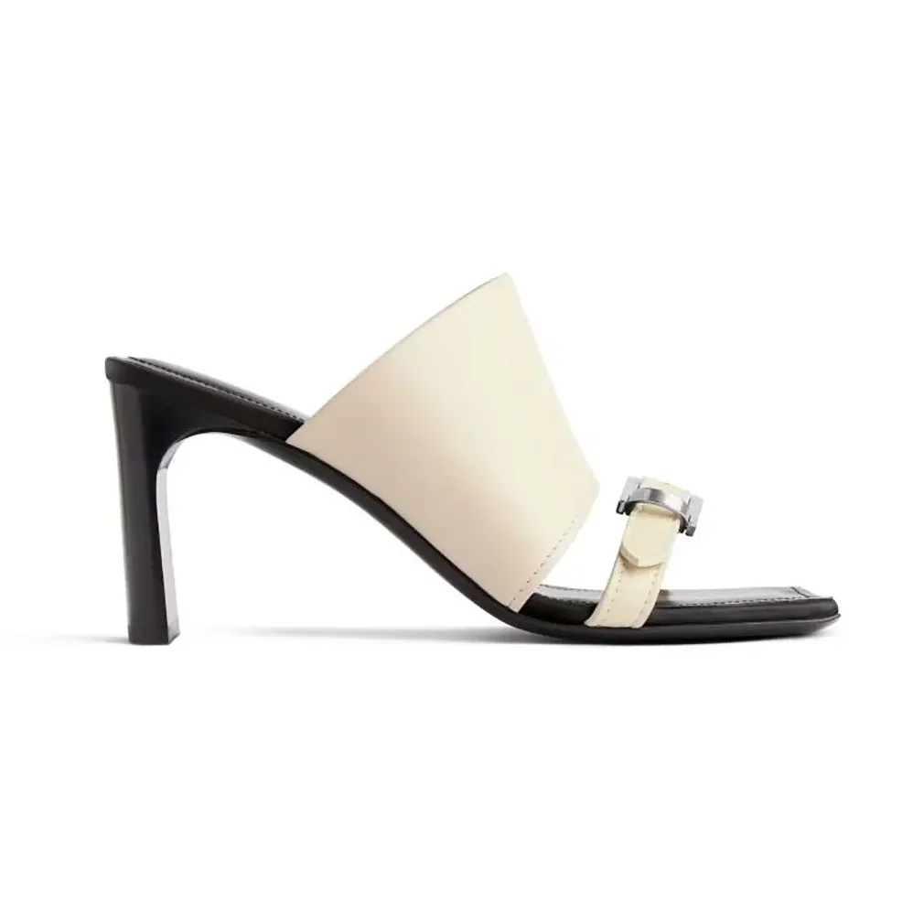 Balenciaga Bel Air 80mm Sandal in Soya Smooth Calfskin for Women Balenciaga Bel Air 80mm Sandal in Soya Smooth Calfskin for Women