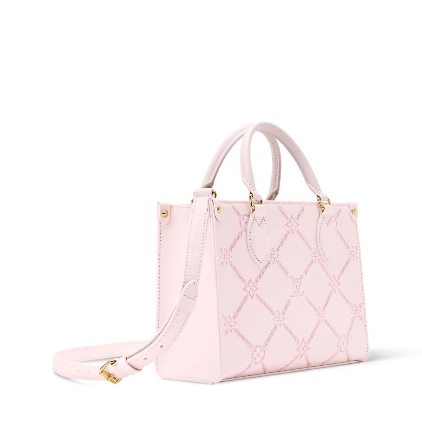Louis Vuitton Onthego PM Tote Bag / Light Bliss Couture Gold Hardware