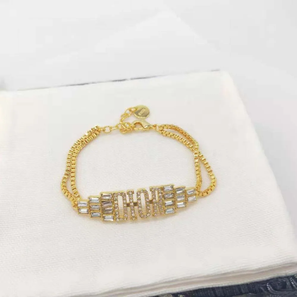 Dior Dio(r)evolution Bracelet Gold-Finish Metal and White Crystals for Women