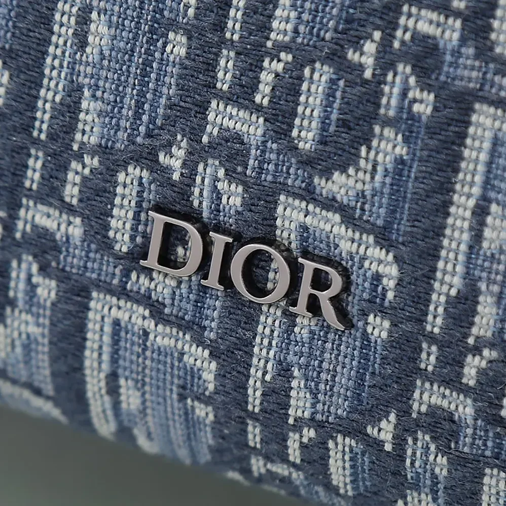 Dior Small Rider Soft Hobo Bag Blue Dior Oblique Jacquard and Blue Grained Calfskin for Men
