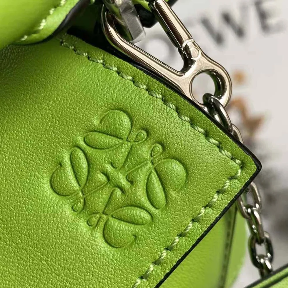 Loewe Nano Puzzle Bag in Classic Calfskin for Women in Lime Loewe Nano Puzzle Bag in Classic Calfskin for Women in Lime
