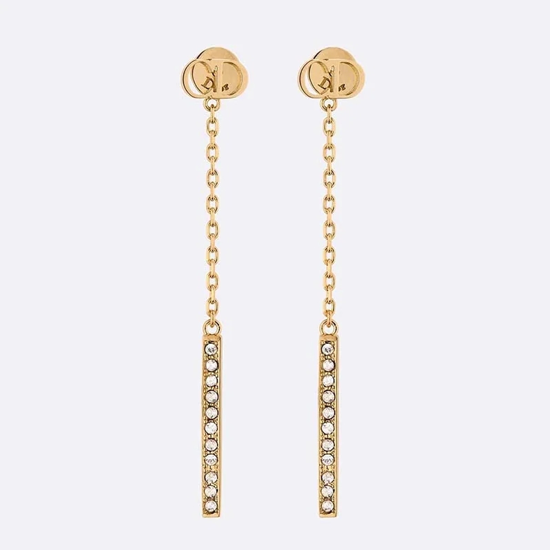 Dior D-Round Earrings for Women in Gold