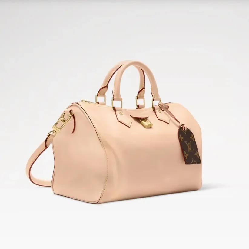 Louis Vuitton Speedy Soft 30 Top Handle Bag in Beige Gold Hardware Louis Vuitton Speedy Soft 30 Top Handle Bag in Beige Gold Hardware