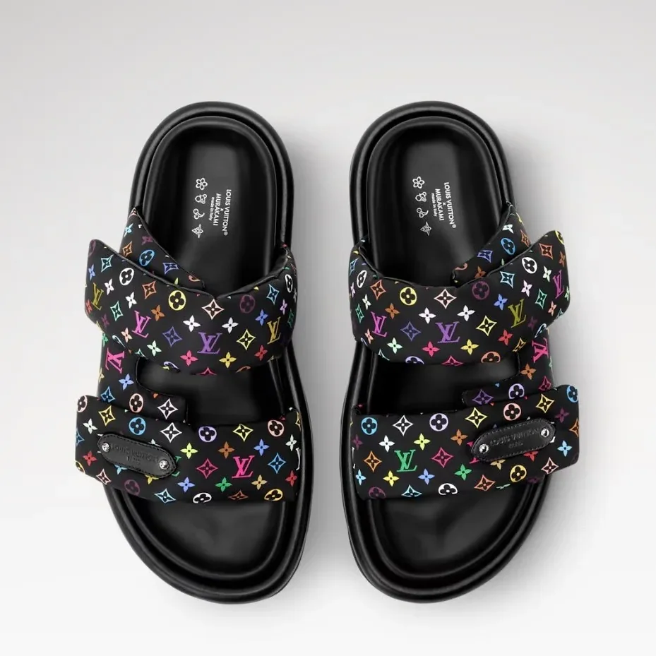 Louis Vuitton LV x TM Pool Pillow Comfort Mules Black 1AJLGU