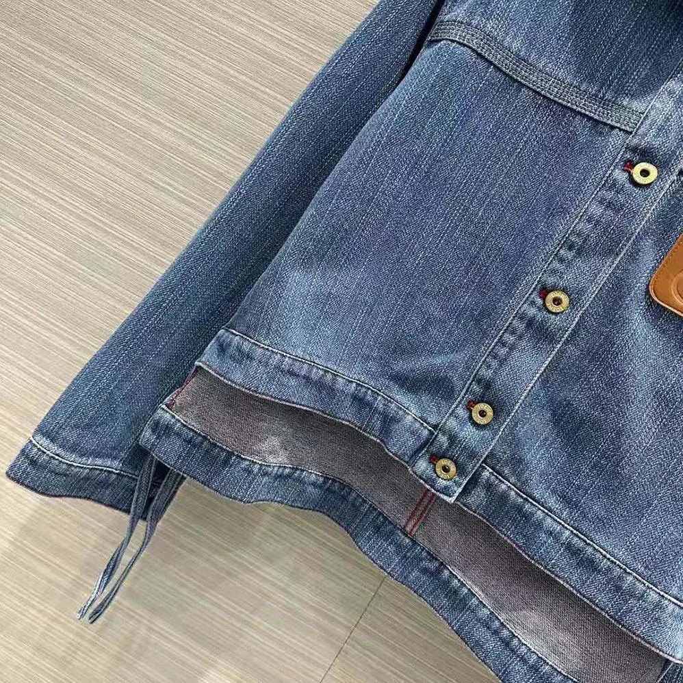 Loewe Cropped Workwear Jacket in Denim for Women Loewe Cropped Workwear Jacket in Denim for Women
