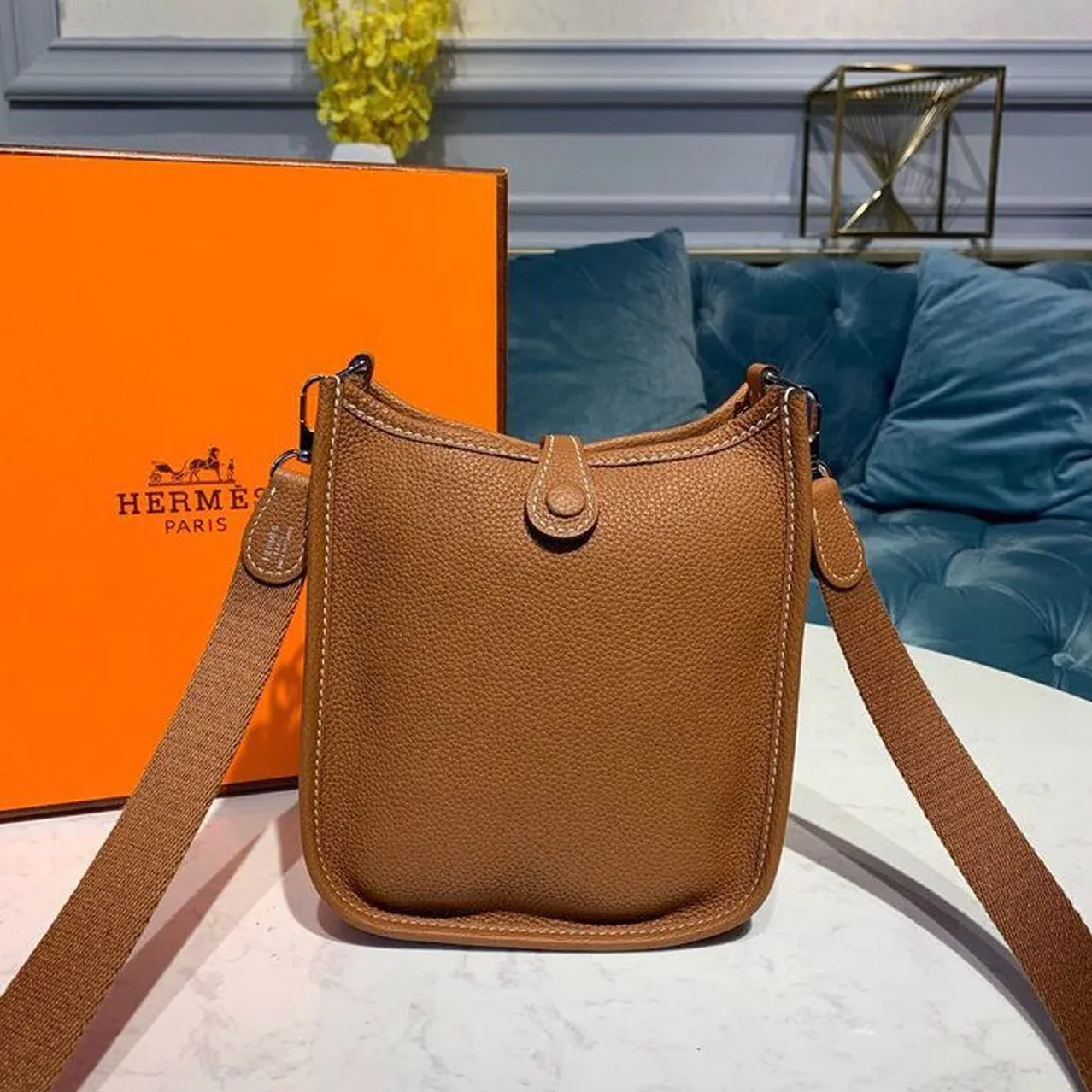 Hermes Mini Evelyne Brown / Hermes Mini Evelyne Brown /
