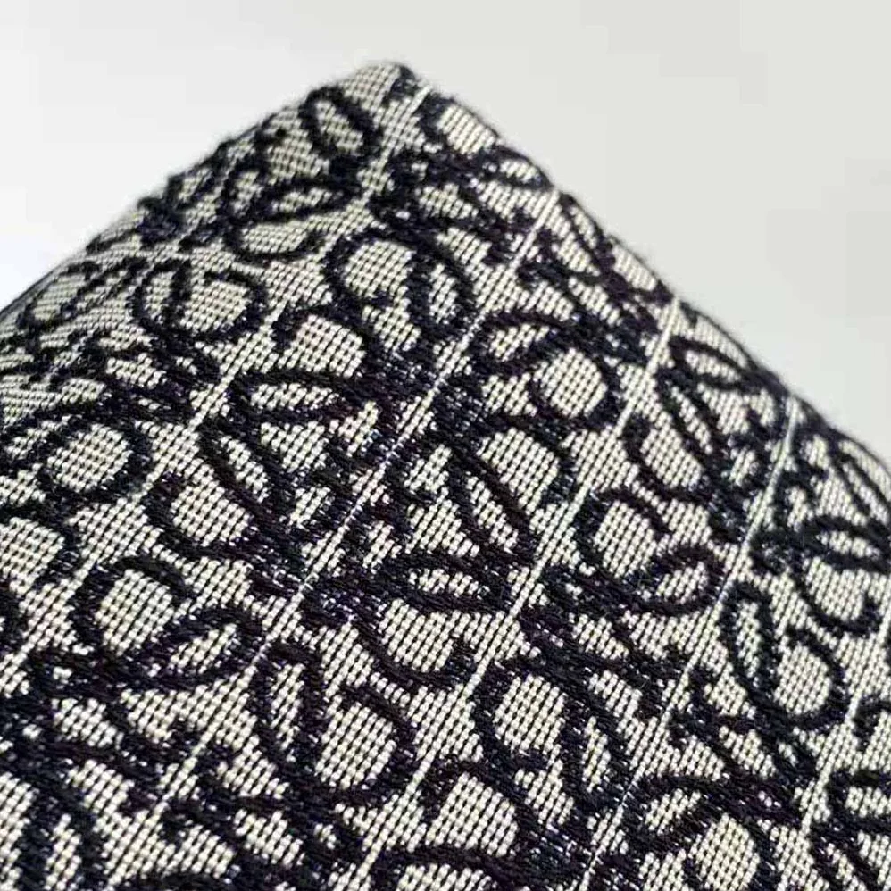 Loewe Mini Flamenco Clutch in Anagram Jacquard and Calfskin for Women in Black