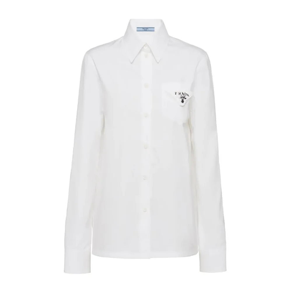 Prada Poplin Shirt Reveals a Complex Simplicity Constantly for Women Prada Poplin Shirt Reveals a Complex Simplicity Constantly for Women