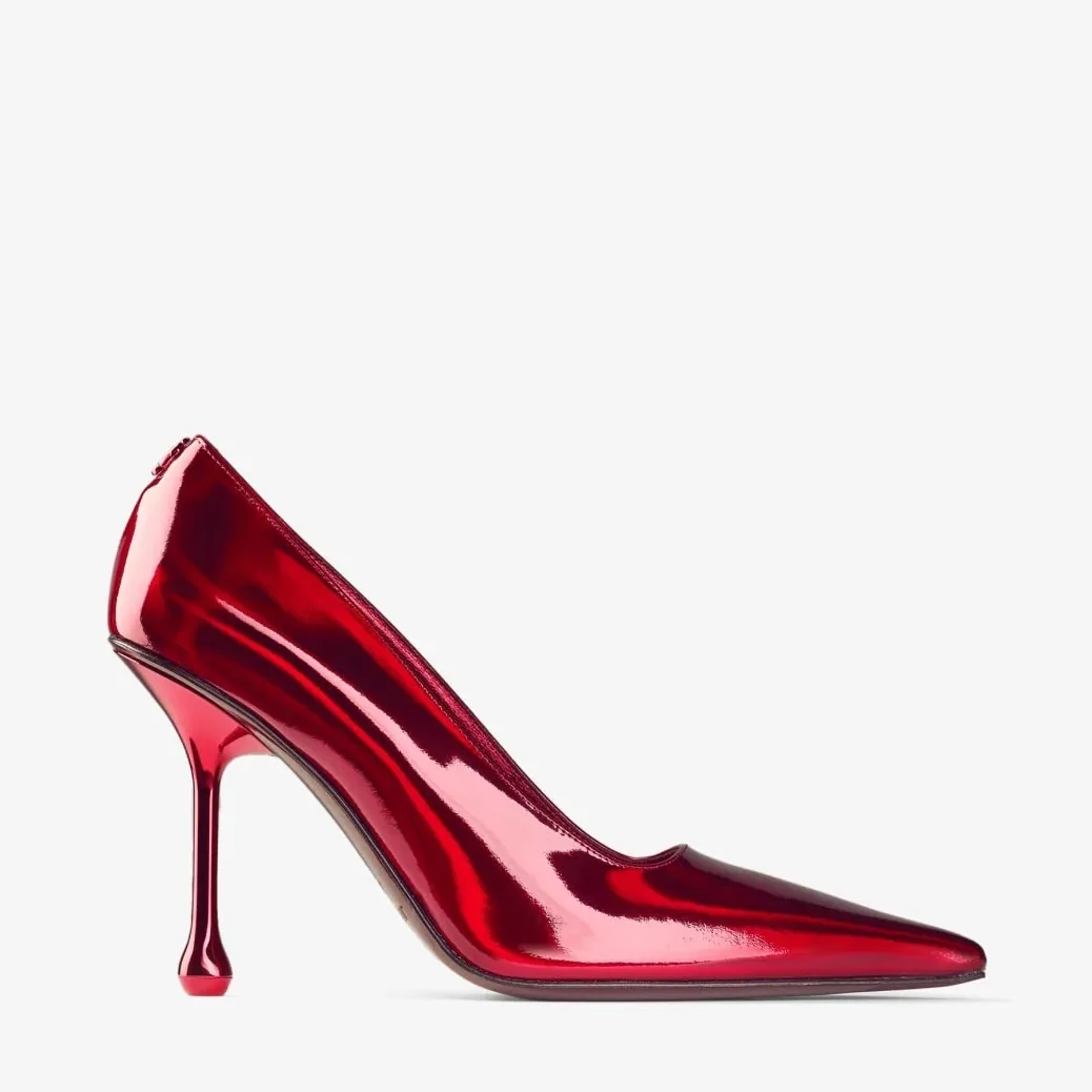 Jimmy Choo Ixia 95 Pumps Ruby Red IXIA95GXH