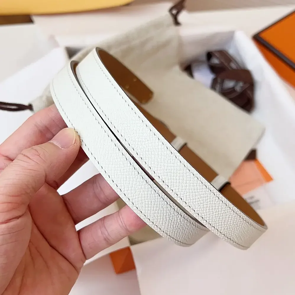 Hermes Kelly 18 Belt for Women in White