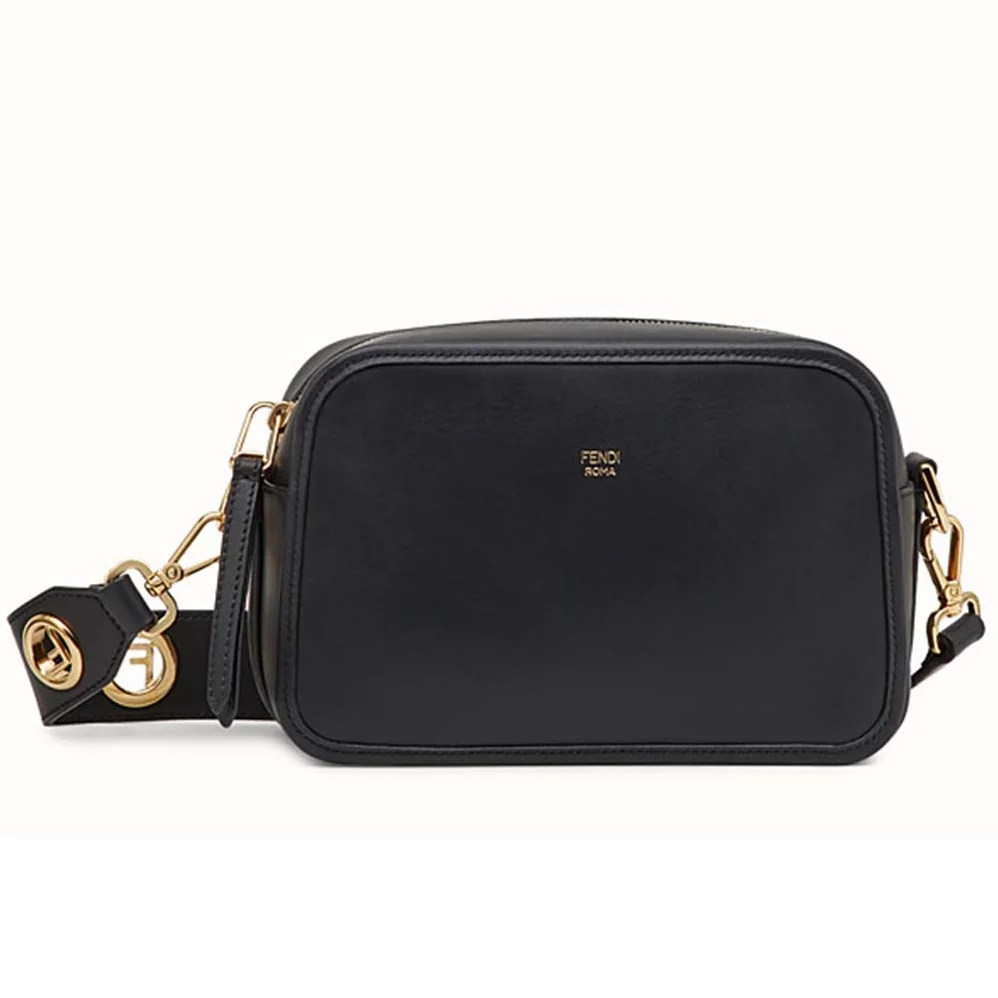 Fendi Camera Case Leather Bag for Women in Black Fendi Camera Case Leather Bag for Women in Black