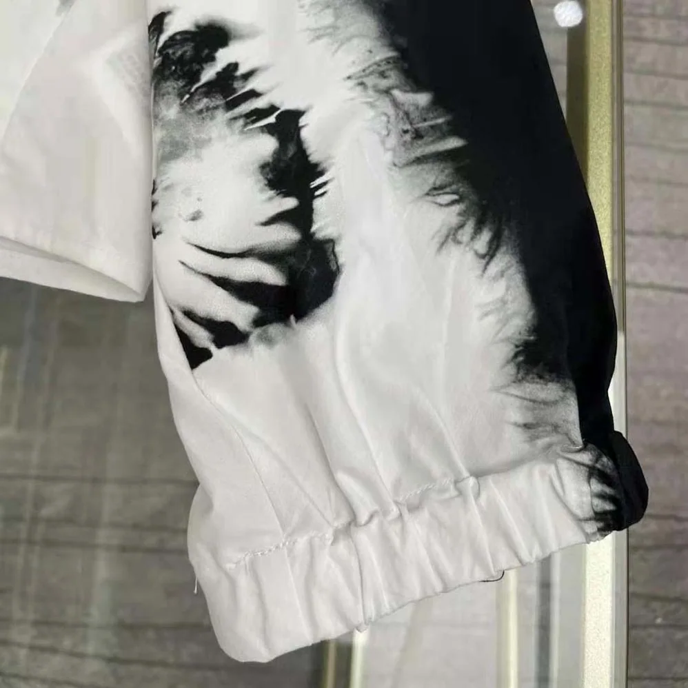 Prada Printed Poplin Crop Top for Women in White Prada Printed Poplin Crop Top for Women in White