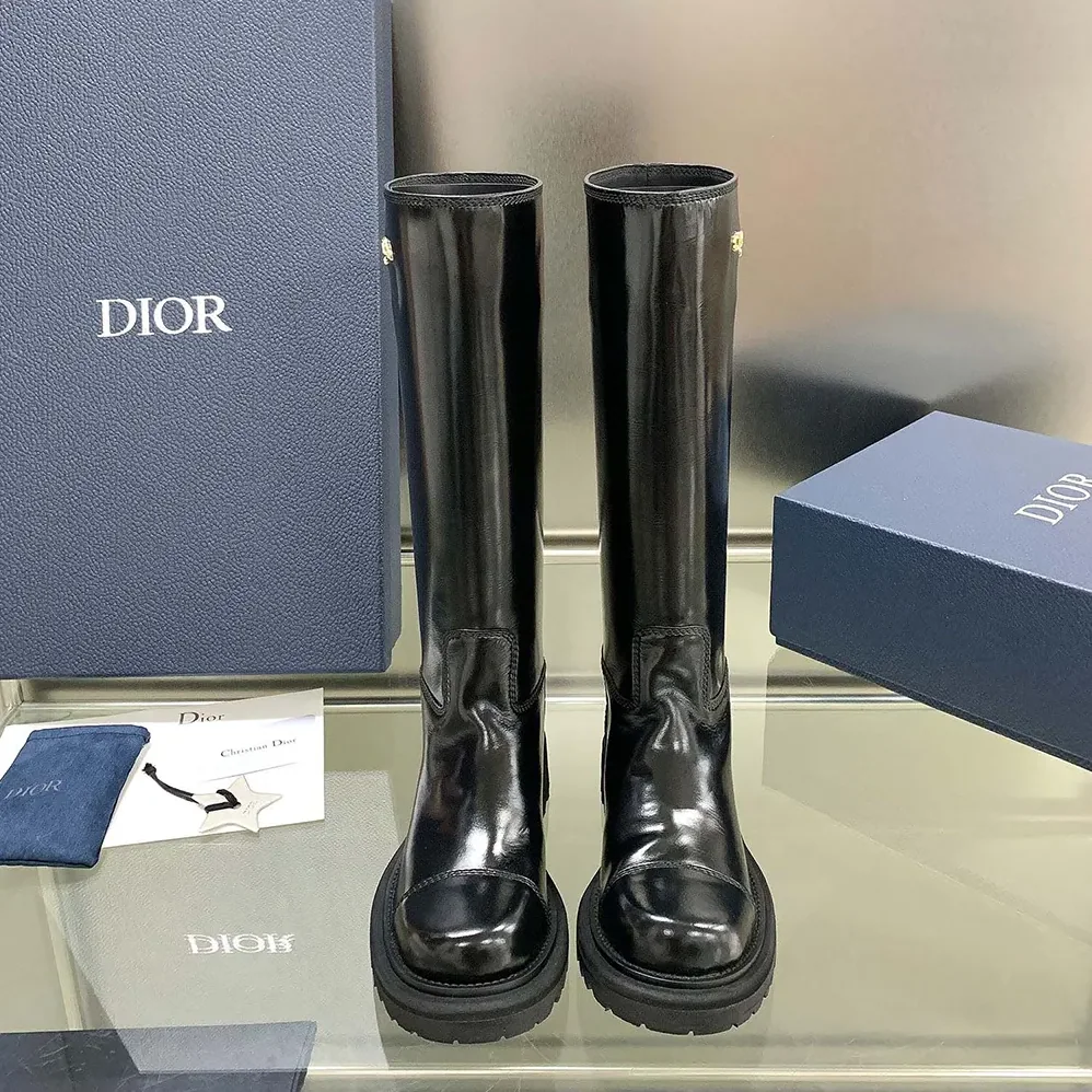 Dior Diorebel Boot Black Brushed Calfskin for Women