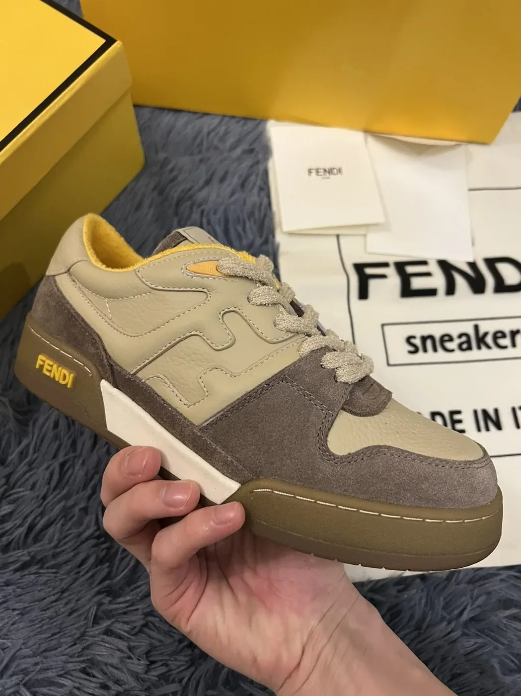 Fendi Match Low Tops In Beige 8E8252AHH2F1FHU Fendi Match Low Tops In Beige 8E8252AHH2F1FHU