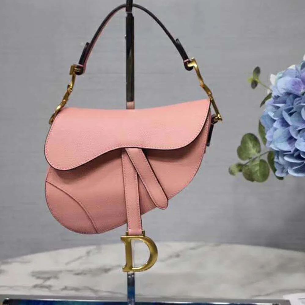 Dior Mini Saddle Bag in Calfskin for Women in Pink