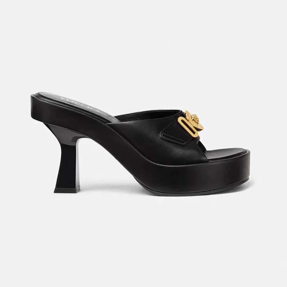 Versace Medusa Biggie Mules for Women in Black