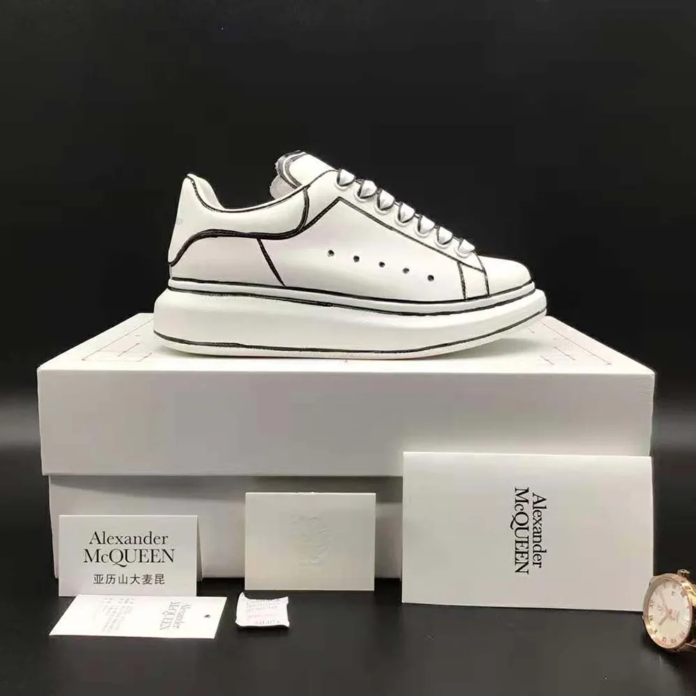 Alexander Mcqueen Oversized Sneaker White Smooth Calfskin Leather for Unisex