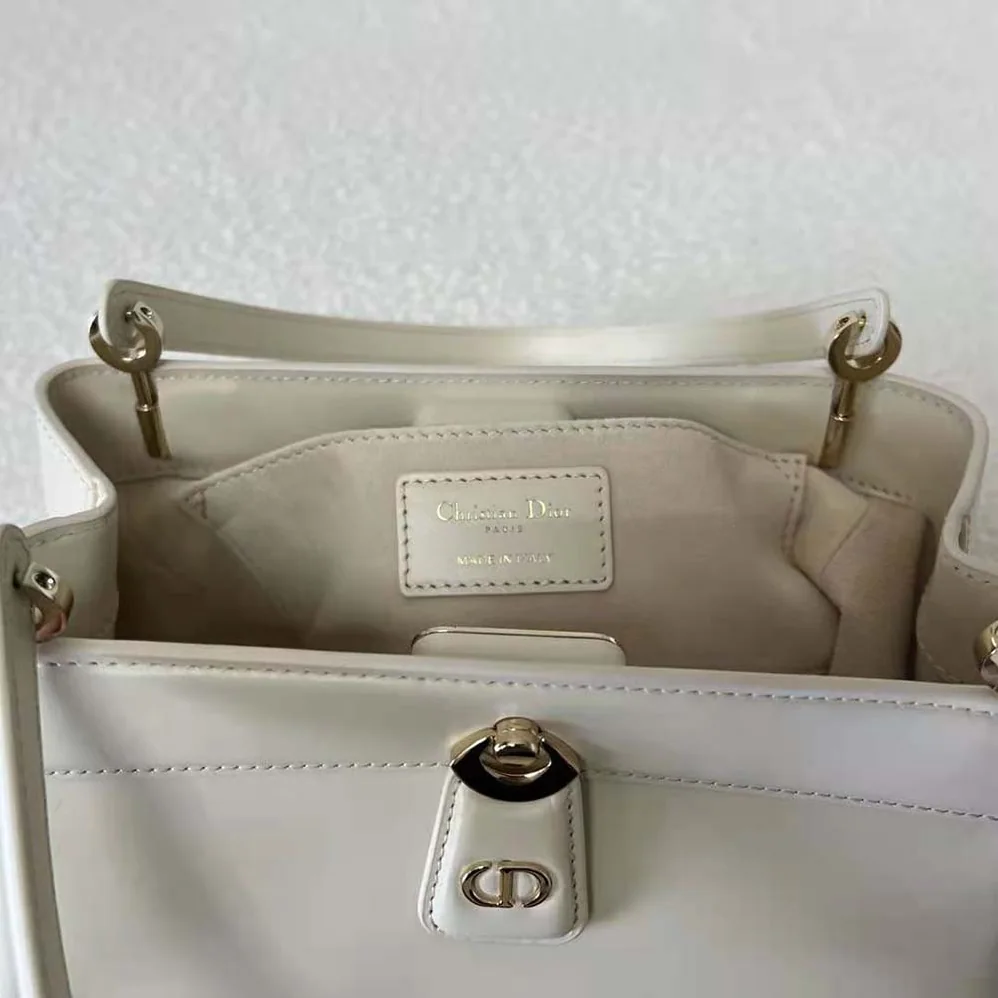Dior Small Dior Key Bag Dusty Ivory Box Calfskin for Women Dior Small Dior Key Bag Dusty Ivory Box Calfskin for Women
