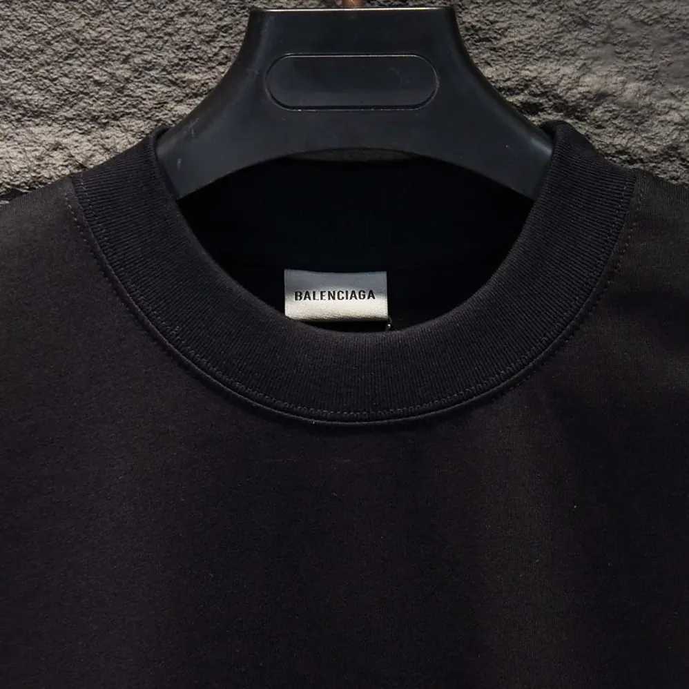 Balenciaga 520 Stickers Medium Fit T-Shirt in Black and Green Dry Jersey for Men Balenciaga 520 Stickers Medium Fit T-Shirt in Black and Green Dry Jersey for Men