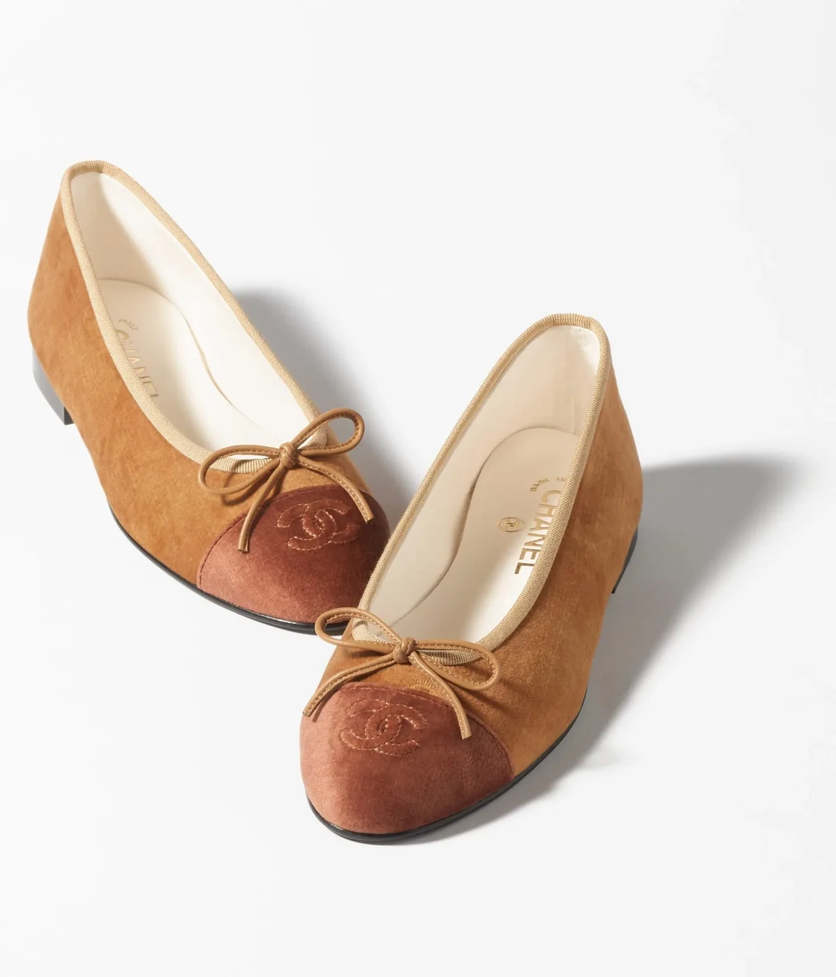 Chanel Ballet Flats Brown NZA09