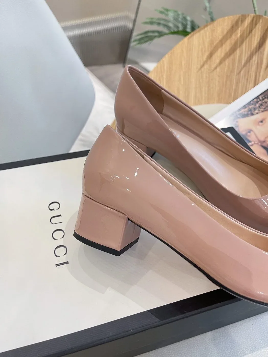 Gucci Blondie Mid for Women in Heel Pump Pink Gucci Blondie Mid for Women in Heel Pump Pink