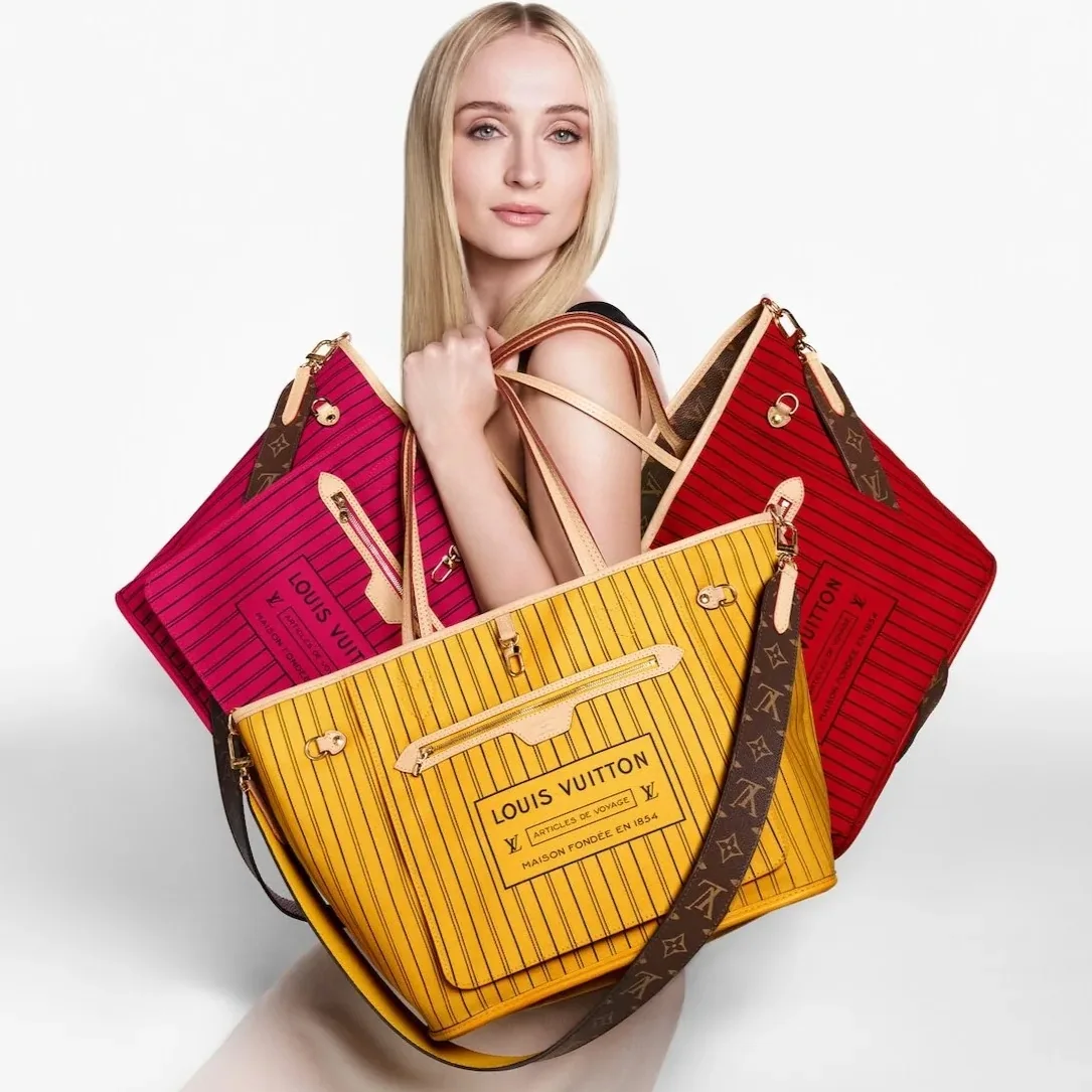 Louis Vuitton Neverfull Bandouliere Inside Out MM Tote Bag Jaune Gold Hardware Louis Vuitton Neverfull Bandouliere Inside Out MM Tote Bag Jaune Gold Hardware