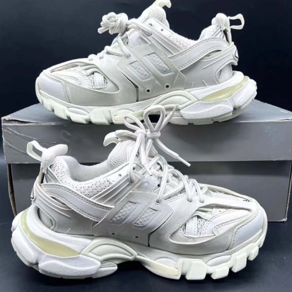Balenciaga Track Sneaker in White Mesh and Nylon for Unisex