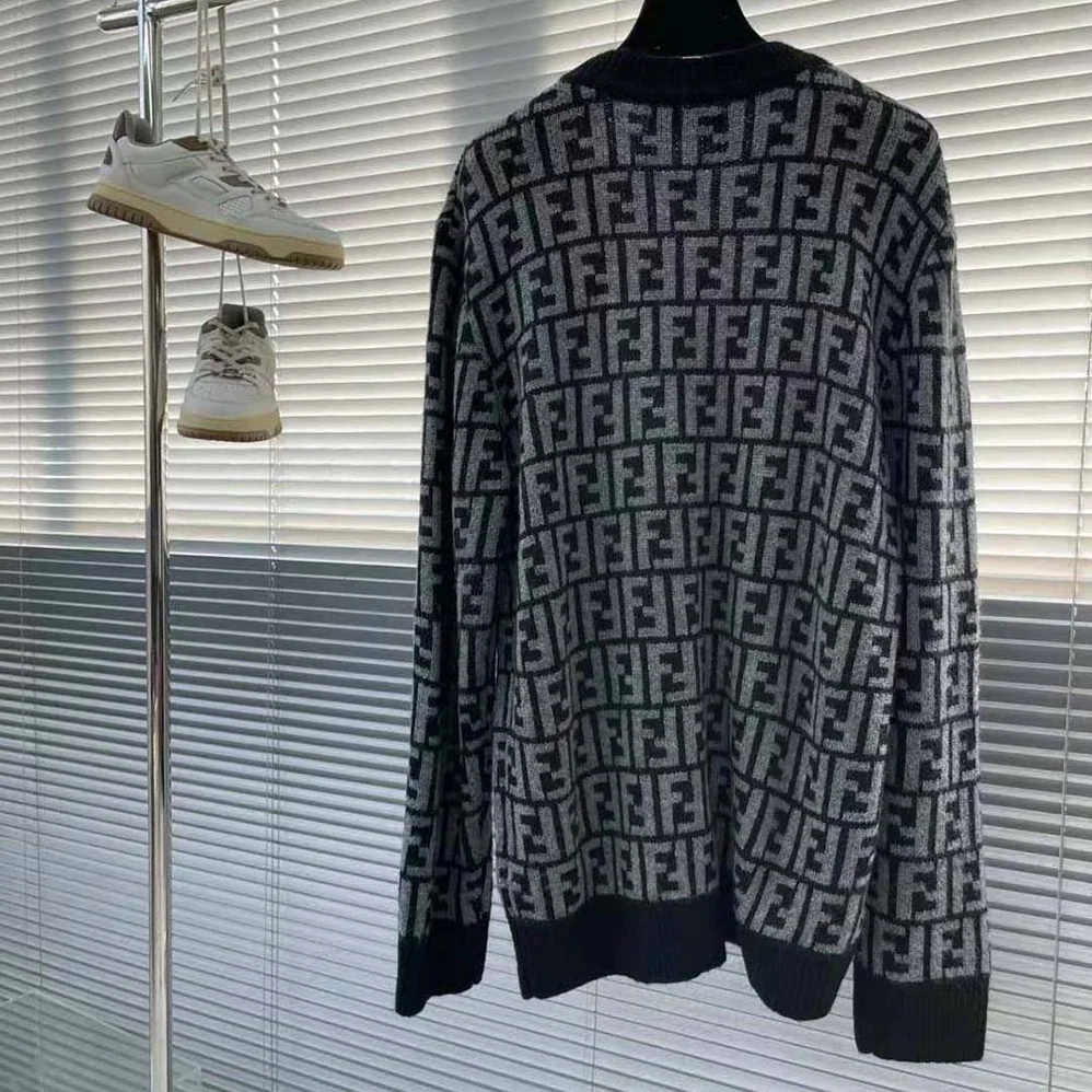 Fendi Black Cashmere Cardigan-FZC433APPAF05HY for Men