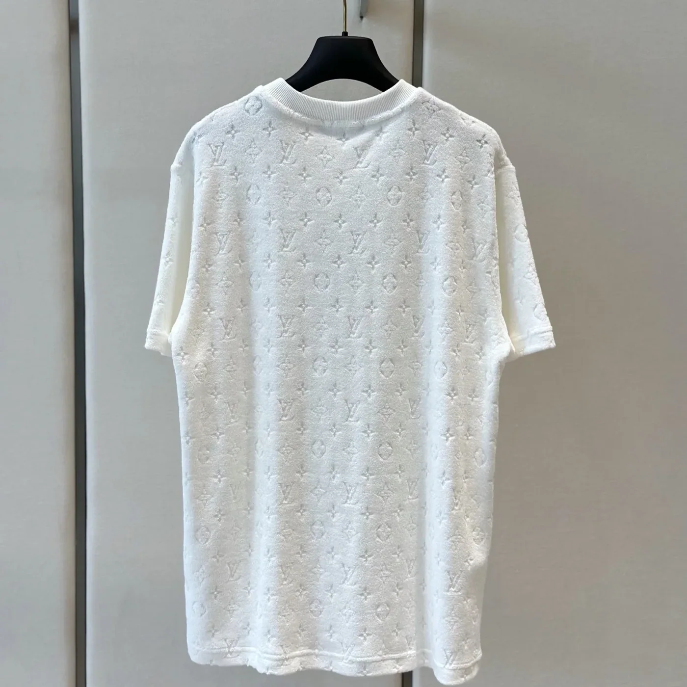 Louis Vuitton Monogram Toweling Effect T in Shirt White Louis Vuitton Monogram Toweling Effect T in Shirt White