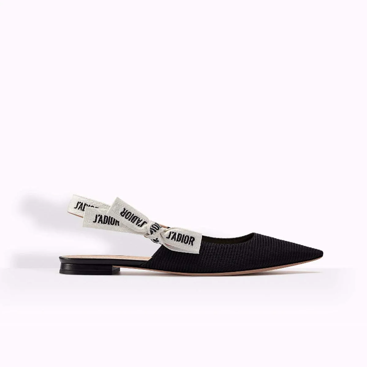 Dior Ballerina Technical Canvas J'Adior Ribbon 1cm Shoes Black for Women Dior Ballerina Technical Canvas J'Adior Ribbon 1cm Shoes Black for Women