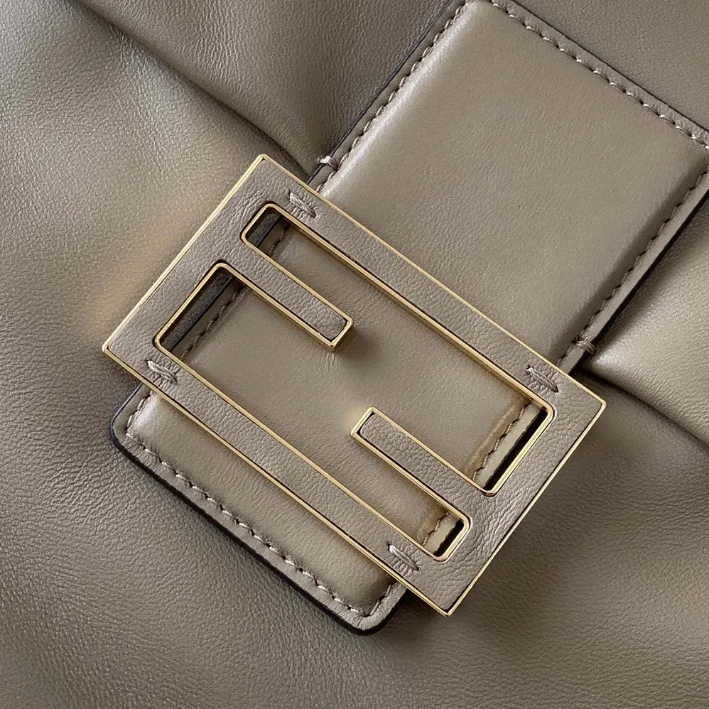 Fendi Mamma Baguette Large Dove Gray Nappa Leather Bag for Women Fendi Mamma Baguette Large Dove Gray Nappa Leather Bag for Women