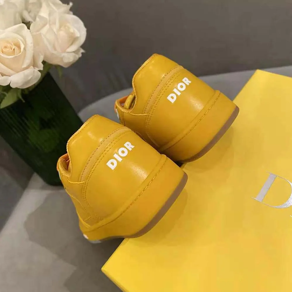 Dior World Tour B27 Low-Top Sneaker for Men in Yellow Dior World Tour B27 Low-Top Sneaker for Men in Yellow