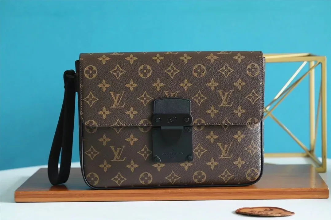 Louis Vuitton S Lock A4 Pouch Monogram Macassar Canvas Louis Vuitton S Lock A4 Pouch Monogram Macassar Canvas