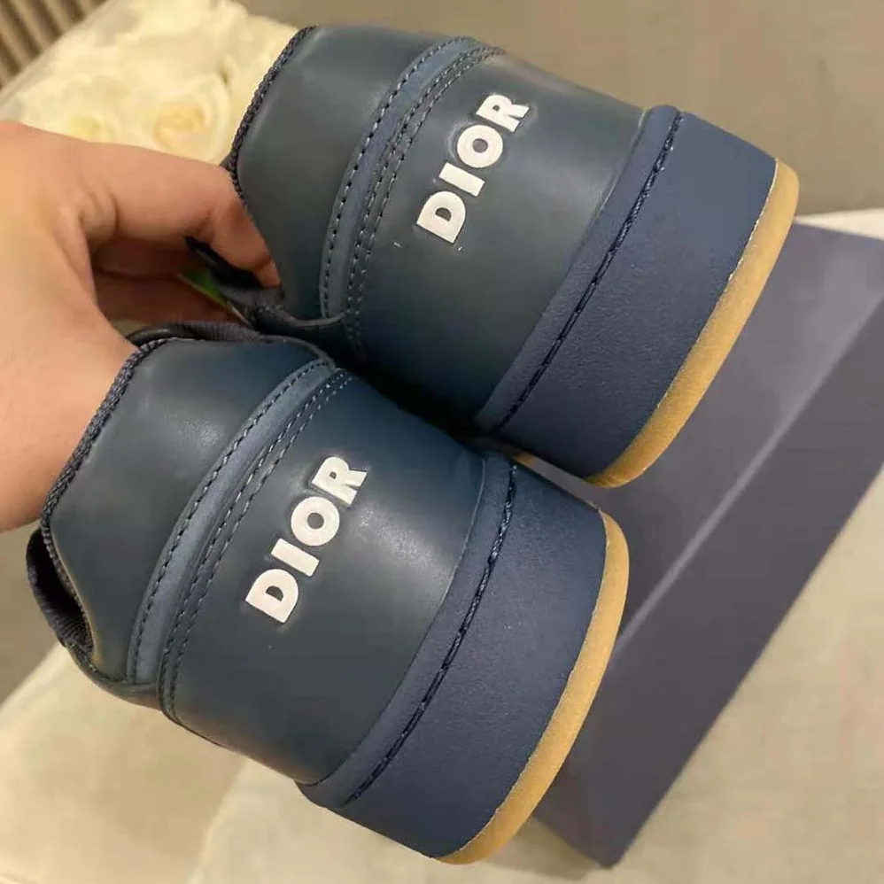 Dior World Tour B27 Low-Top Sneaker for Men in Navy Blue