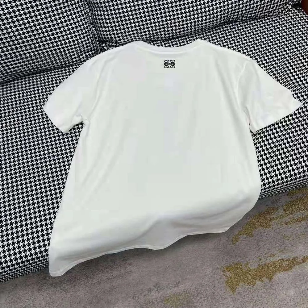 Loewe Nail Polish T-shirt in Cotton for Men in White